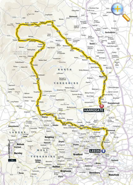 Stage 1 for the Yorkshire Grand Départ 2014